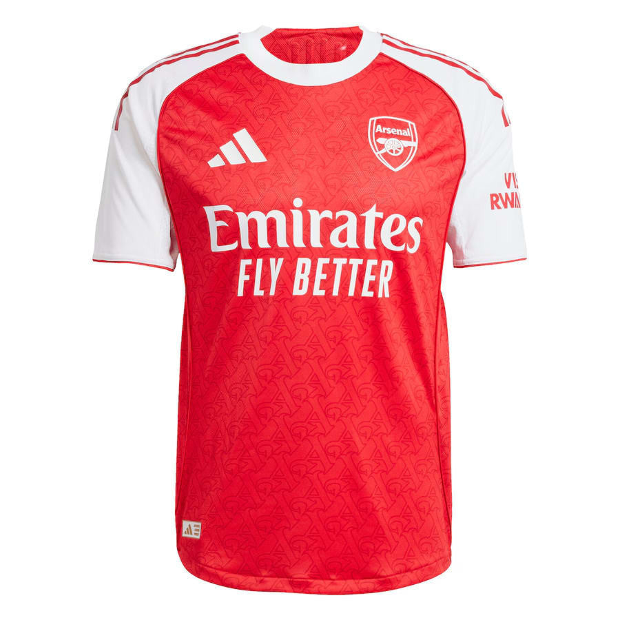 ØDEGAARD #8 Arsenal 25/26 Authentic Men's Home Shirt - Arsenal Font