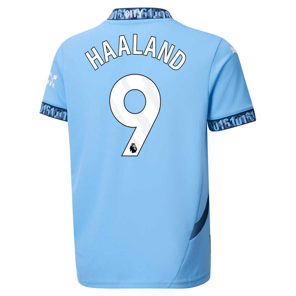 HAALAND #9 Manchester City 24/25 Kid's Home Shirt and Shorts - PL Font