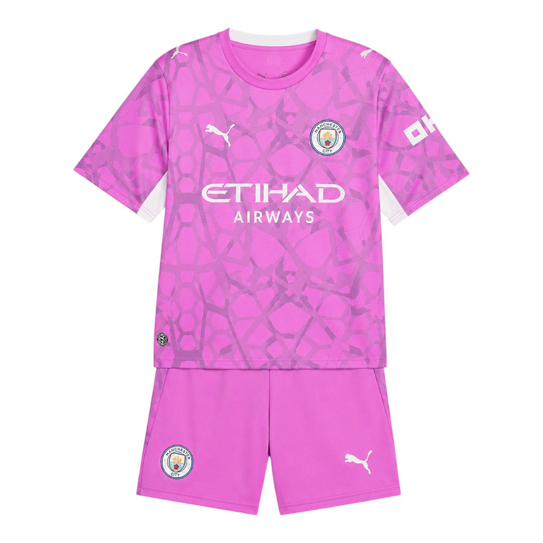 Manchester City 26/27 Kid's Pink Goalkeeper Set