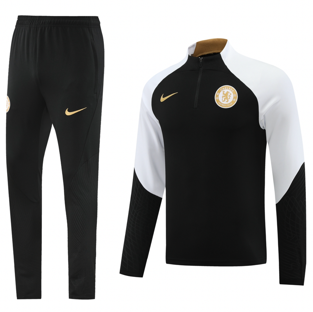 Chelsea 23/24 Men's Black Short Zip Tracksuit