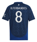 B.FERNANDES #8 Manchester United 24/25 Kid's Away Shirt and Shorts - Man United Font