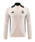 Real Madrid 24/25 Men's Beige Long Zip Jacket