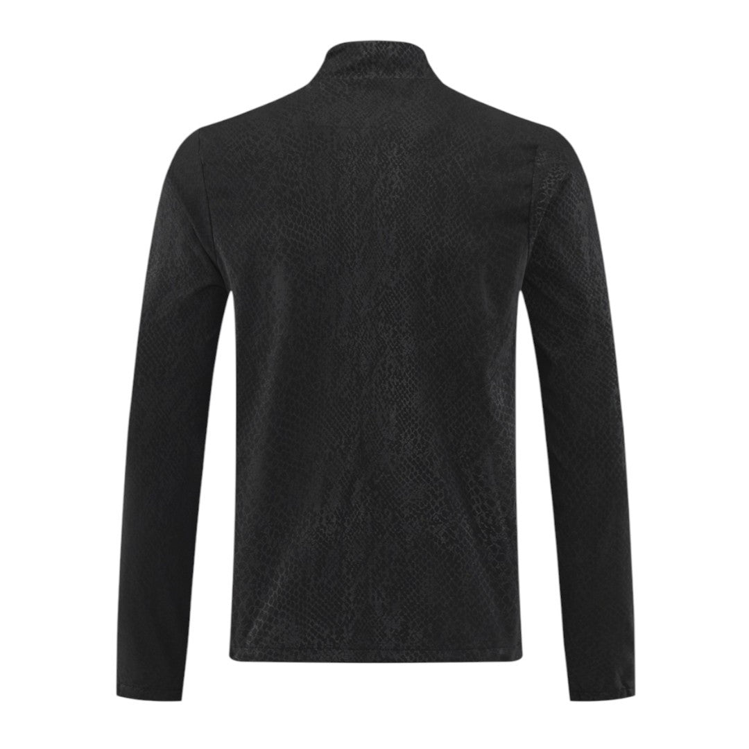Barcelona 25/26 Men's Black Long Zip Windbreaker