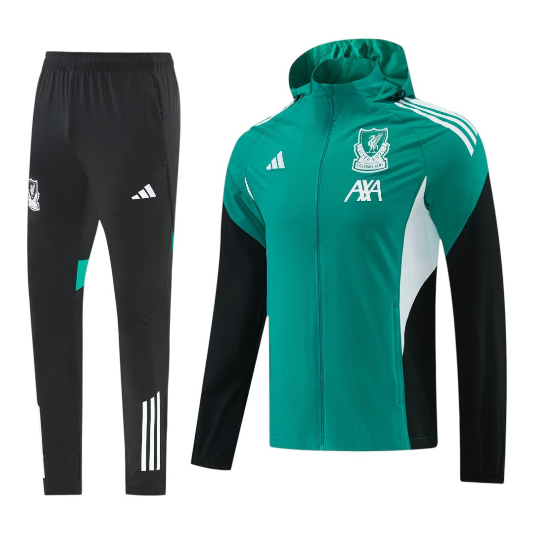 Liverpool 25/26 Men's Green Long Zip Windbreaker