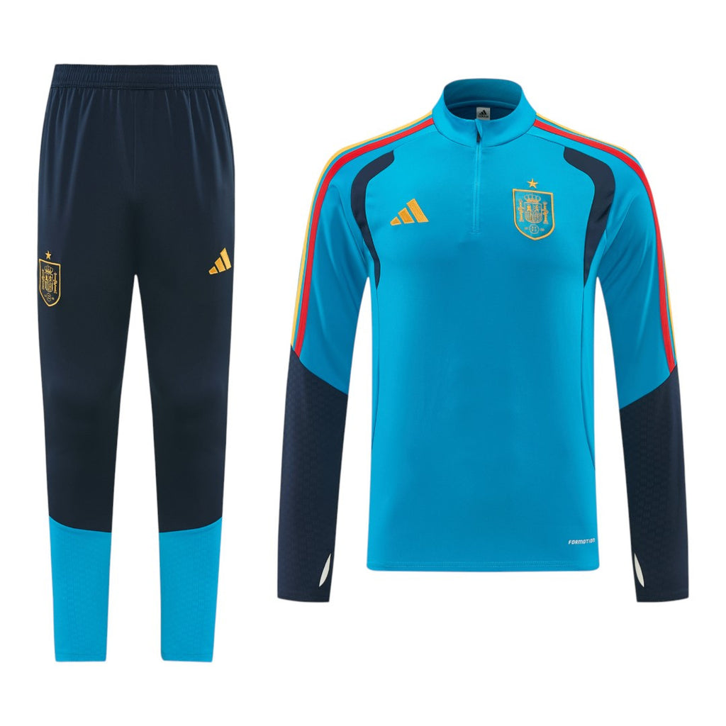 Spain 2026 Men's Light Blue Short Zip Tracksuit