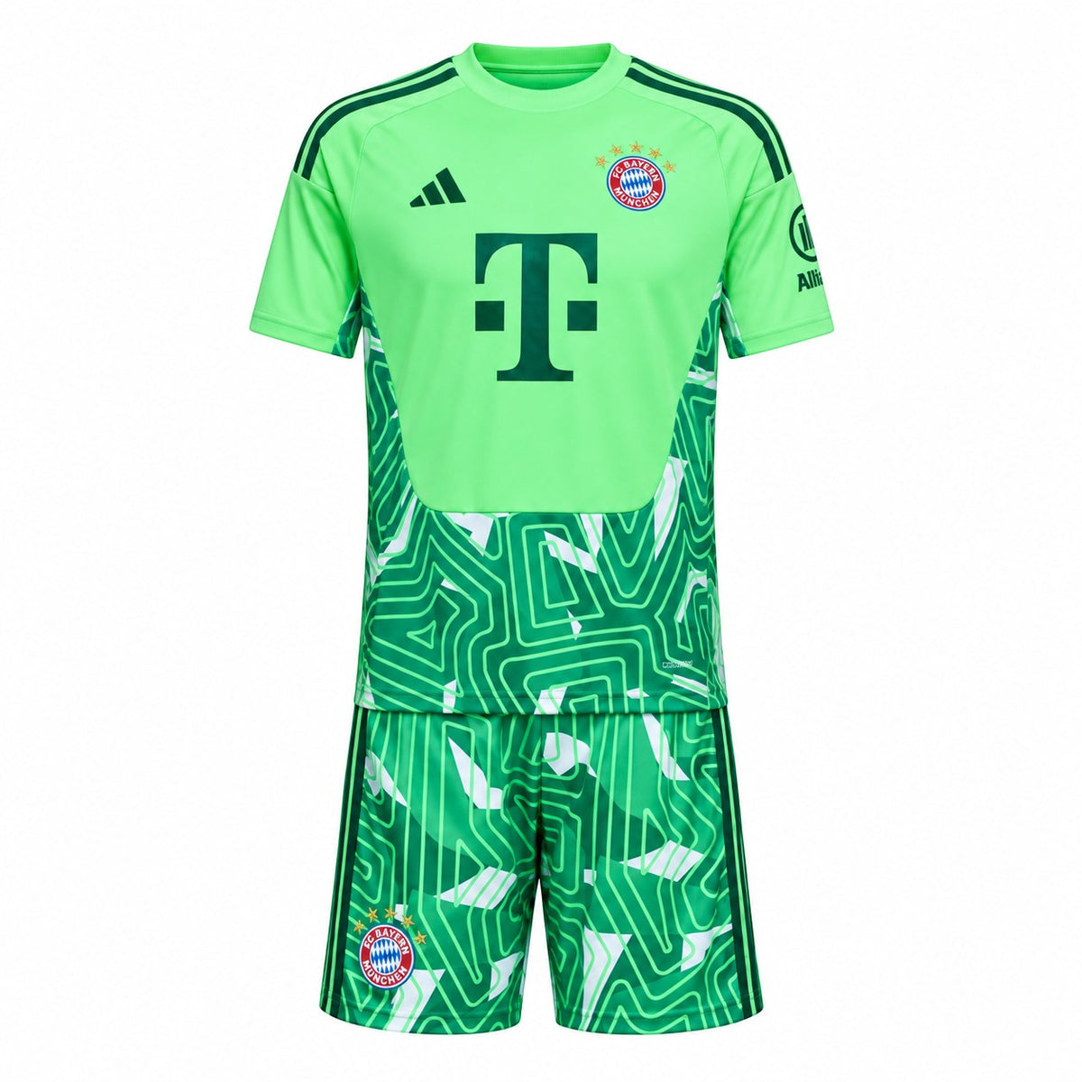Bayern Munich 26/27 Kid's Green Goalkeeper Set