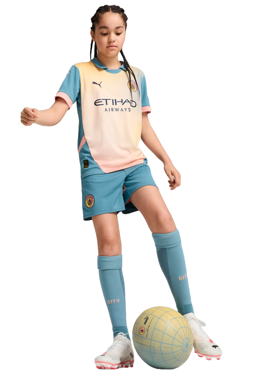 Manchester City 24/25 Kid's Fourth Shirt and Shorts