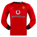 Manchester United 02/04 Men's Home Retro Long Sleeve Shirt