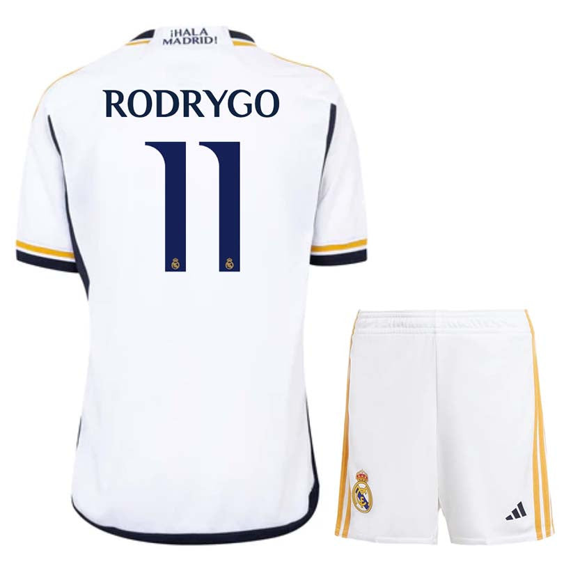 RODRYGO #11 Real Madrid 23/24 Kid's Home Shirt and Shorts