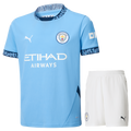 Manchester City 24/25 Kid's Home Shirt and Shorts