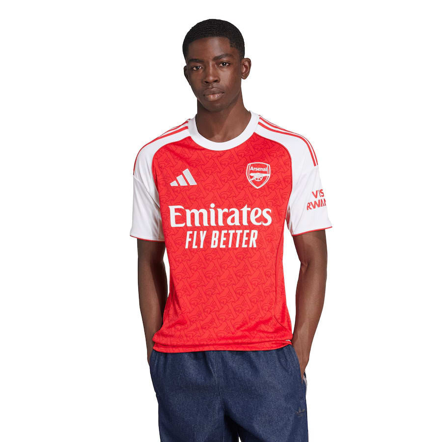 RICE #41 Arsenal 25/26 Stadium Men's Home Shirt - Arsenal Font